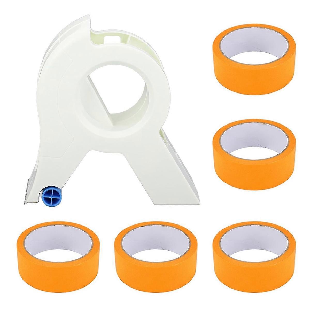 6PCS Set Masking Paint Tape Applicator, Painters Tape Applicator Tool with 5 Rolls Trim Paint Tape