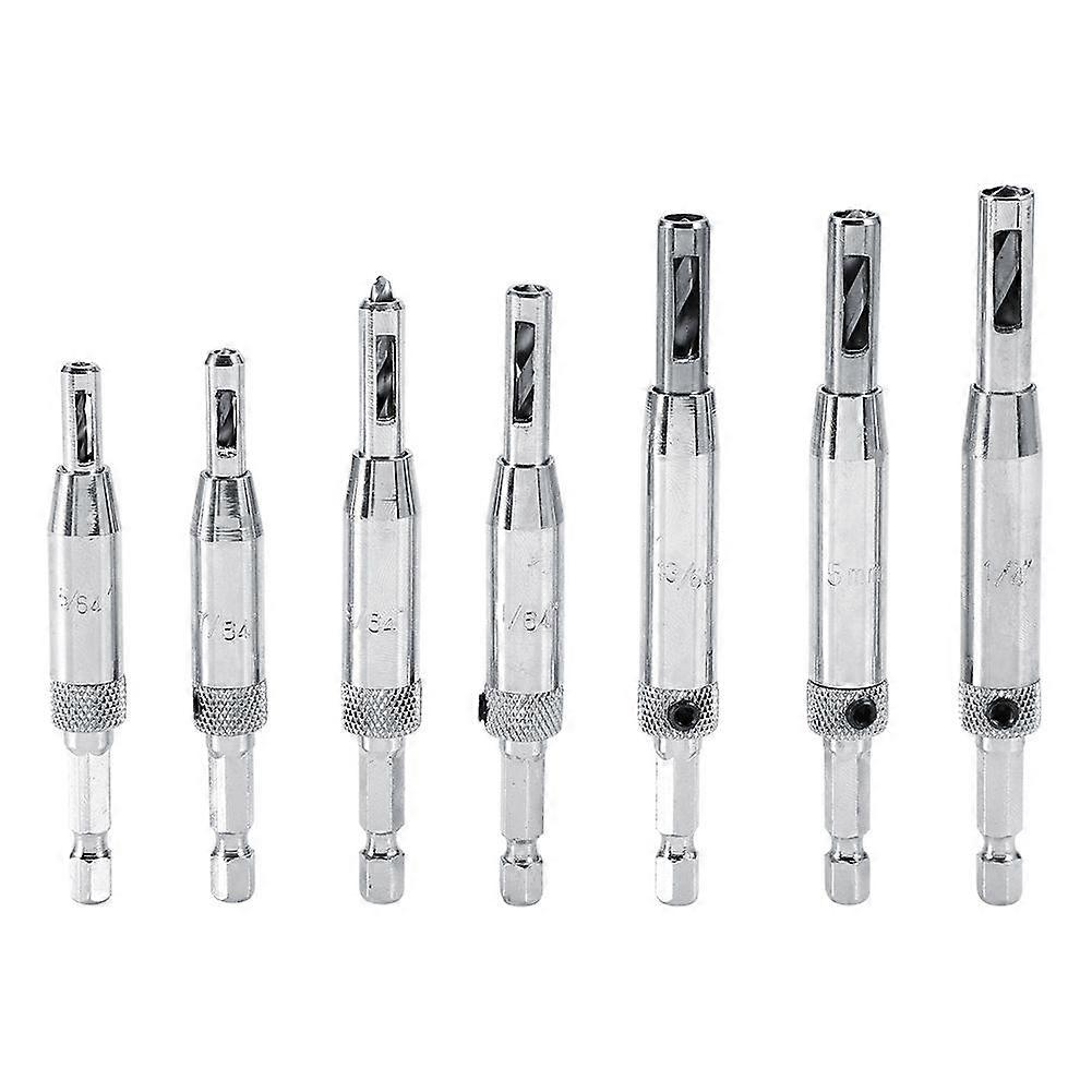 7 Sizes Hole Saw Centering Hinge Twisted Drill Bits DIY Woodwork Reaming Cabinet Tools