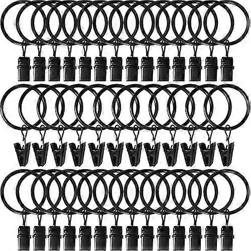 Sada 40 ks perdea, Kov, 32mm, Černá