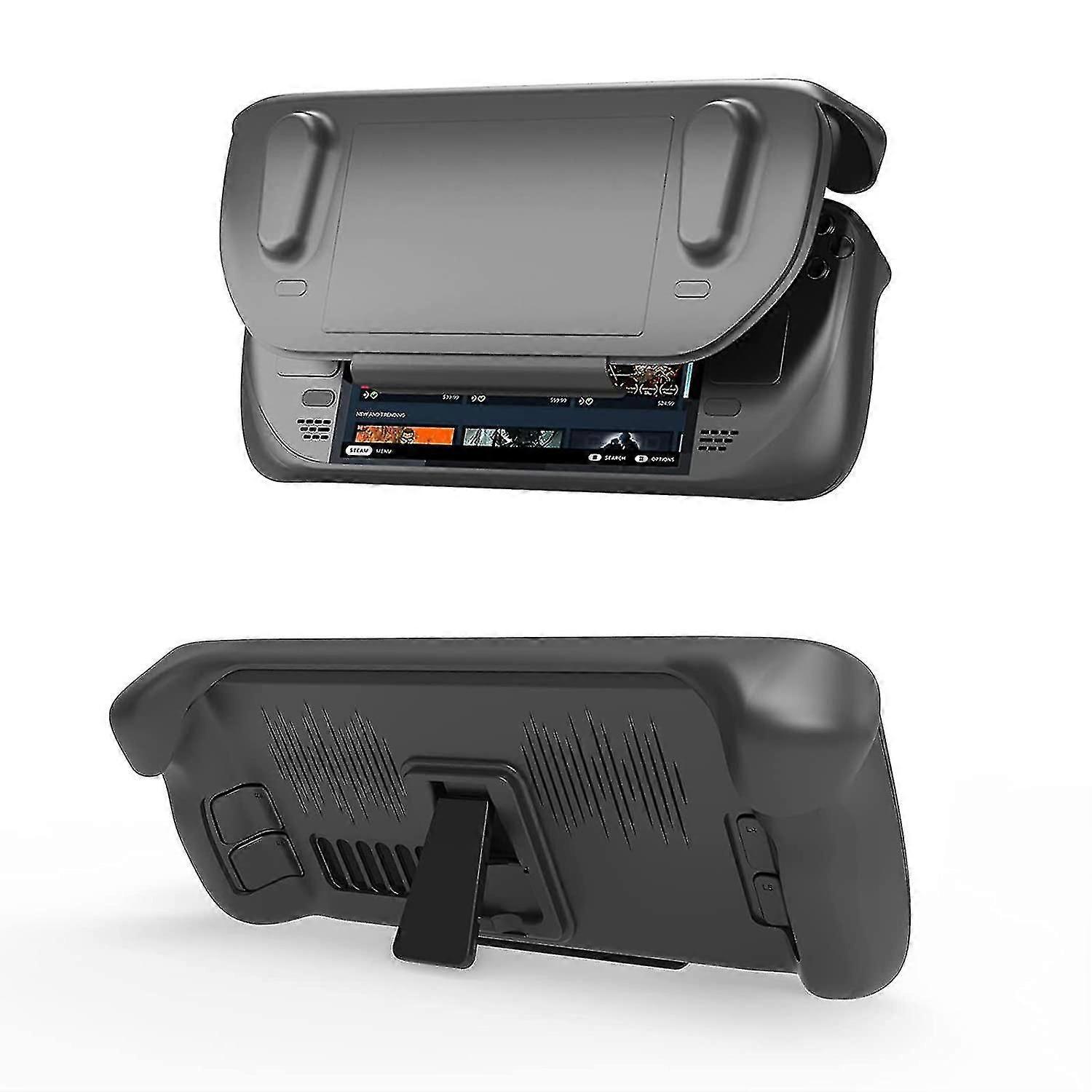 Case With Kickstand Compatible For Steam Deck, Soft Tpu Anti-slip Steam Deck Cover With Detachable Front Shell