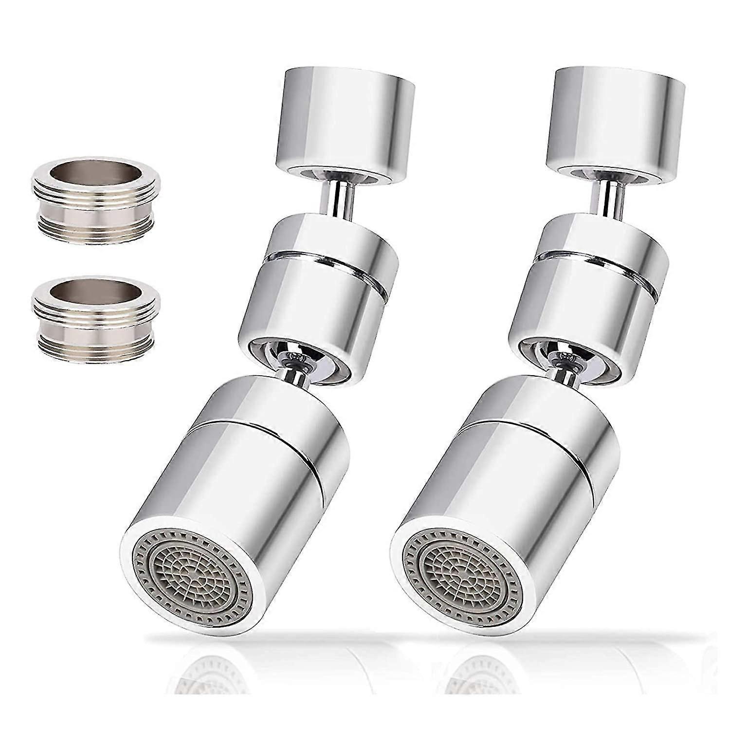 2pcs Multifunctional Faucet Universal Splash Filter Faucet,upgrade 1080 Big Angle Spray Aerator,oxygen-enriched Foam,leakproof,2 Water Outlet Modes,si