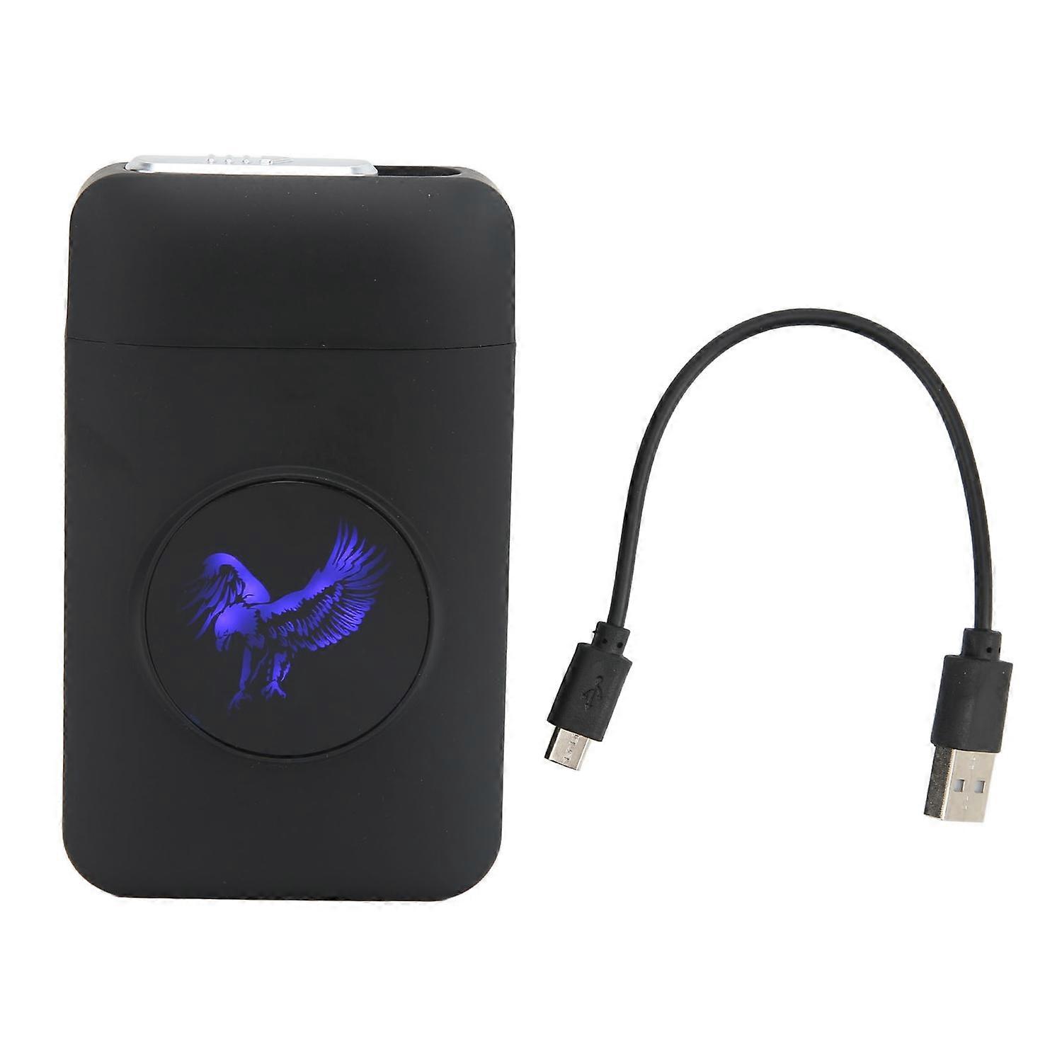 Lighter Cigarette Case Multifunction USB Charging Eagle Pattern Cigarette Case with Matte Finish for