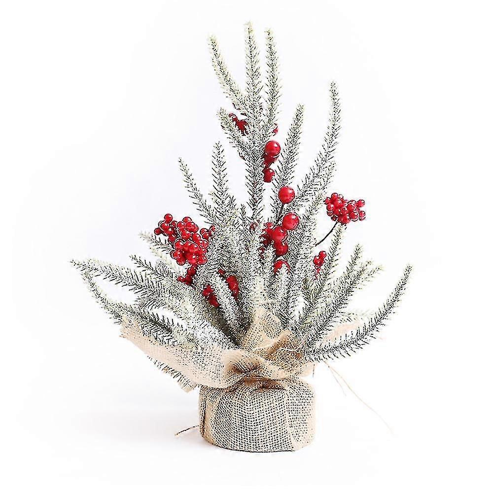 Tabletop Artificial Pine Branches Pinecones Holiday Decoration Mini Christmas Tree Potted Plants
