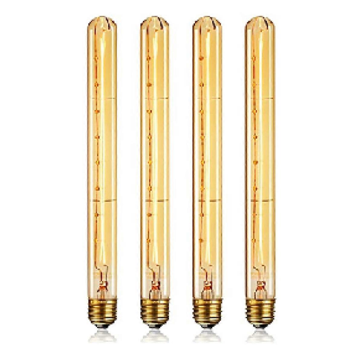 Dimmable Long Tubular Light Bulb E27 40W Retro Light Bulb 220V Industrial Home Bar Chandelier 4 Pcs