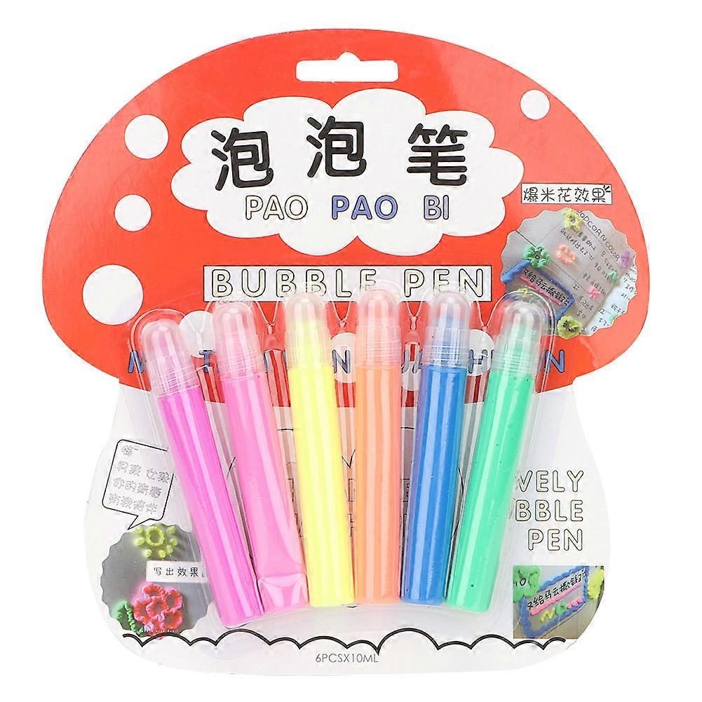 6 قطع DIY هايلايتر ليلة ضوء سحري فقاعة لون أقلام مجموعة قلم الفن للأطفال الرسم