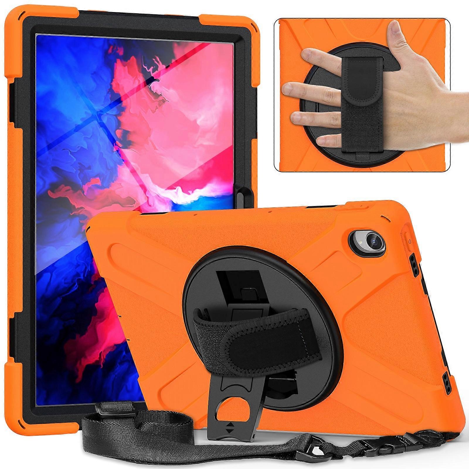 Silikon Hybrid PC Nettbrett Veske Med Grep & Skulderstropp For Lenovo Tab P11