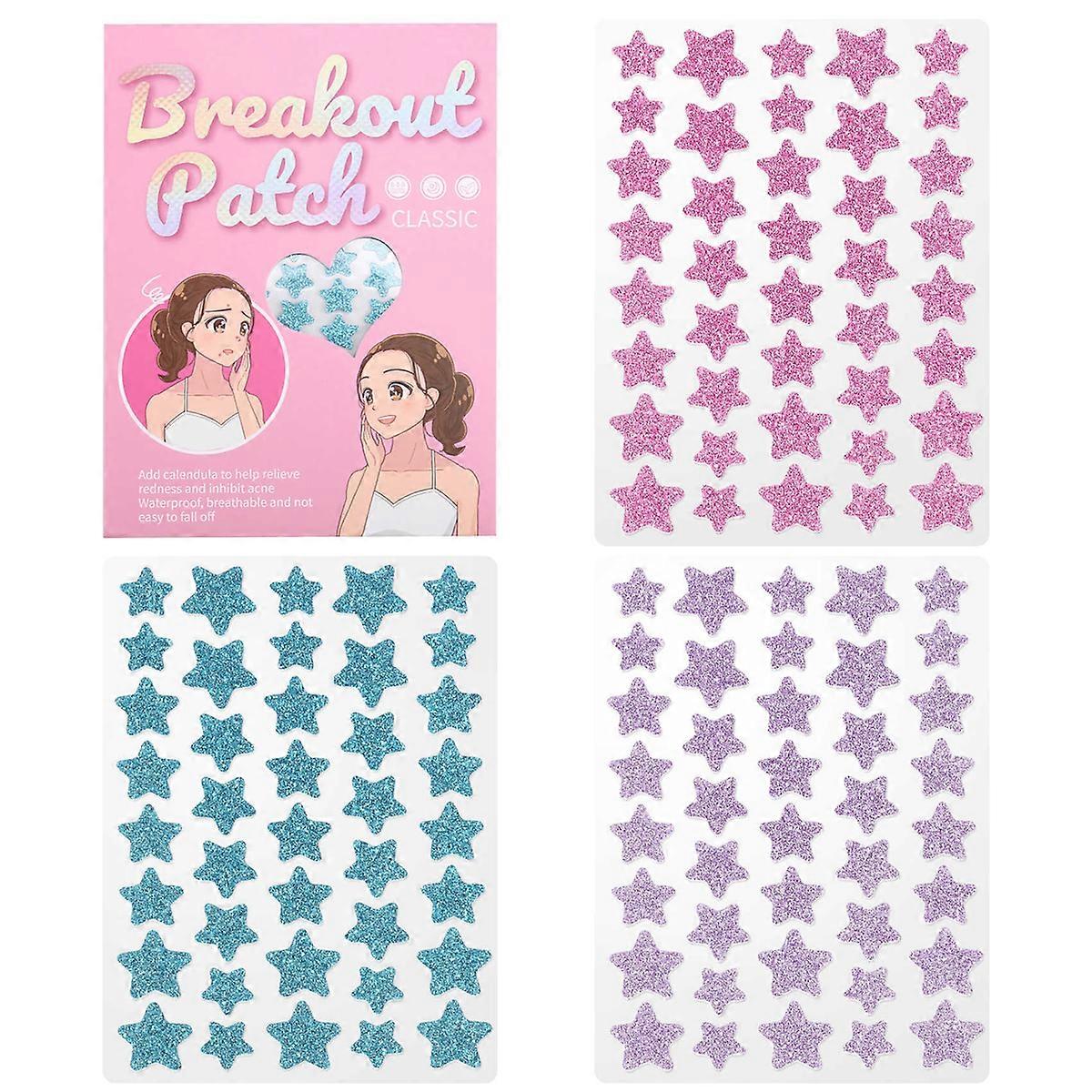 Pimple Patches for Face Hydrocolloid Acne Patches Colorful Spot Stickers (120 Counts) +Blue-Green+Rose Red