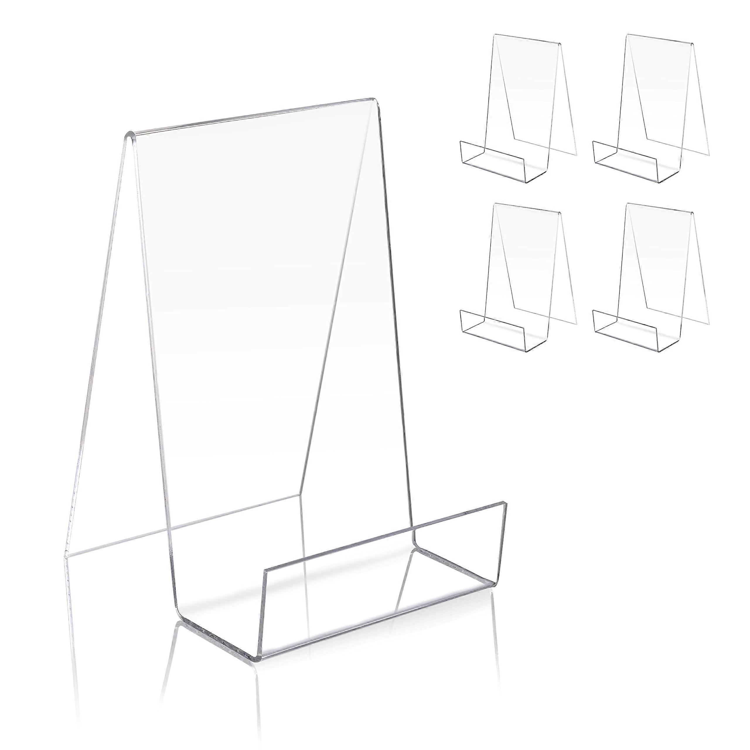 Clear Acrylic Book Stand for Large Book Display, Heavy-Duty Design, Clear Finish, Ideal for Libraries and Home Use