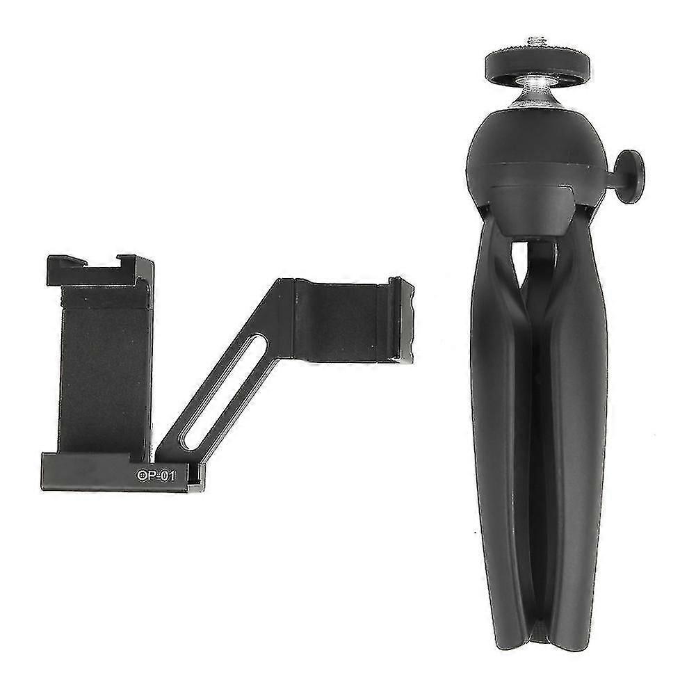 Manbily Aluminium Alloy Black Mini Tripod Desktop Live Mobile Phone Fixed Bracket Kit For Osmo Pocket Ballhead Camera