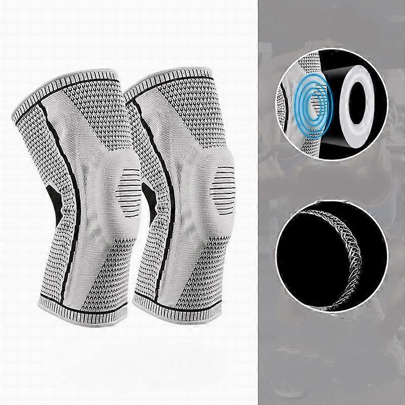 2 Pack Knee Brace, Knee Compression Sleeve Support for Knee Pain, Running, Work Out, Gym, Hiking, Arthritis, Meniscus Tear, Injury Recovery S
