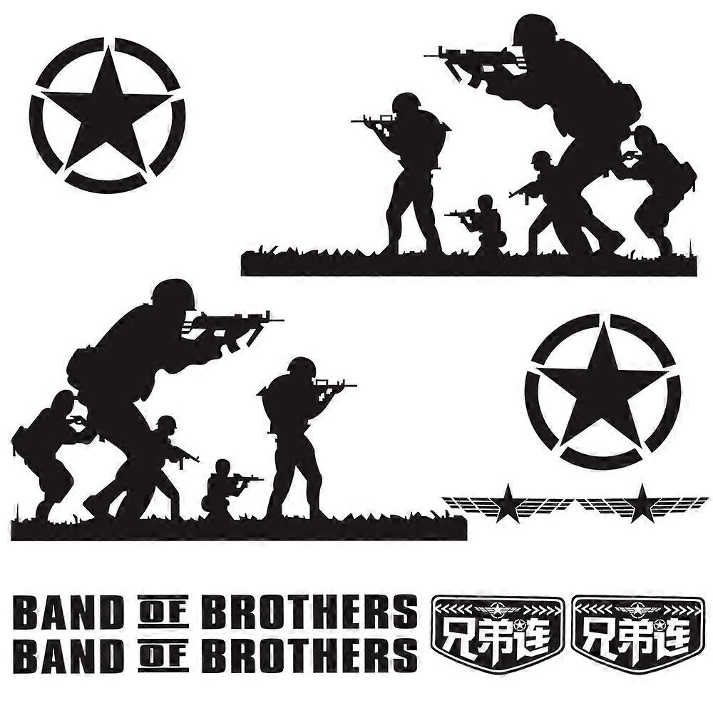 (New arrival) 2 PCS/Set D-135 Band of Brothers Pattern Car Modified Decorative Sticker