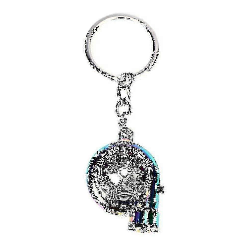 Car Metal Keychain Sound Turbo Key Plain Bearing Spinning Model Turbine Turbo Ring Key Turbo Shaped High Quality