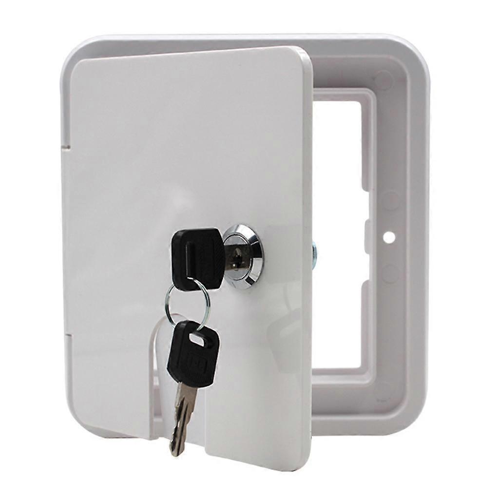 Vit rv bilcamper Skydd med elsladd - 6,9" x 1,4" fyrkant