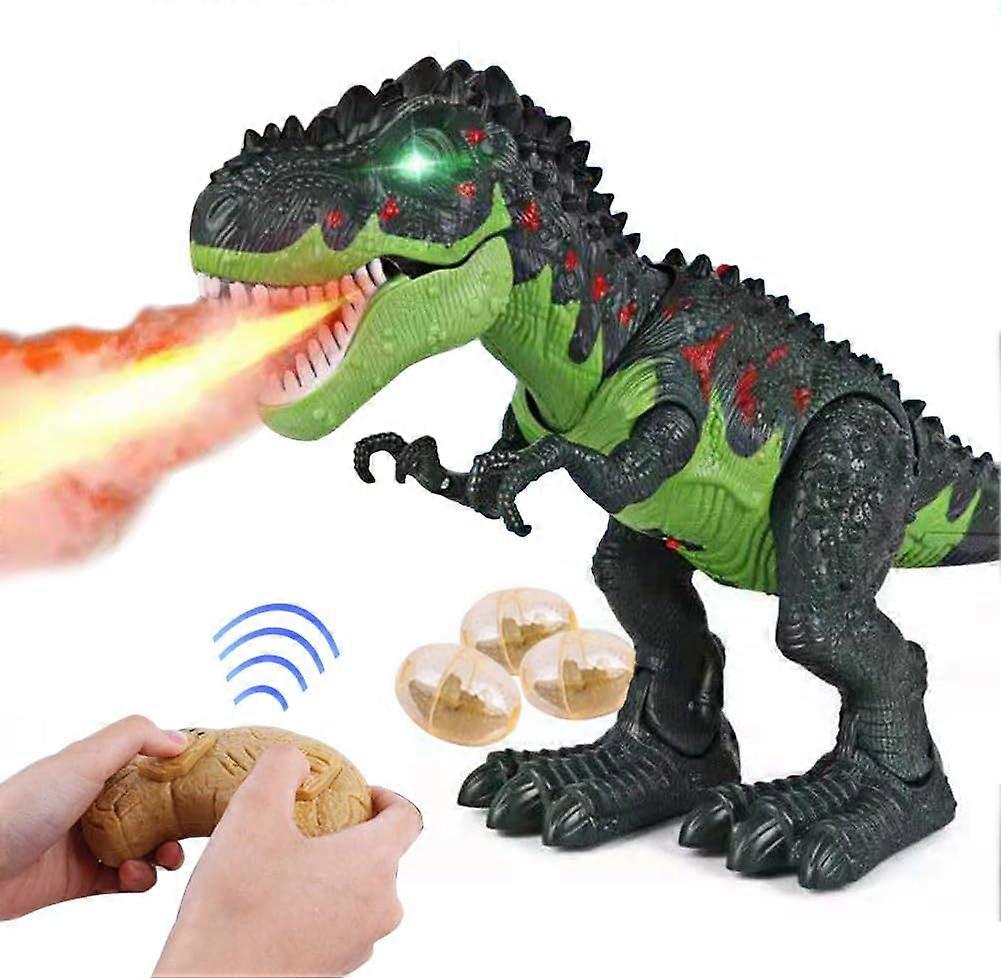 Electric Dinosaur Toy for Children, Tyrannosaurus Rex Toy with Dinosaur Egg and Roaring Dinosaur Sound, Realistic Dinosaur Toy for 3+ Years Boy