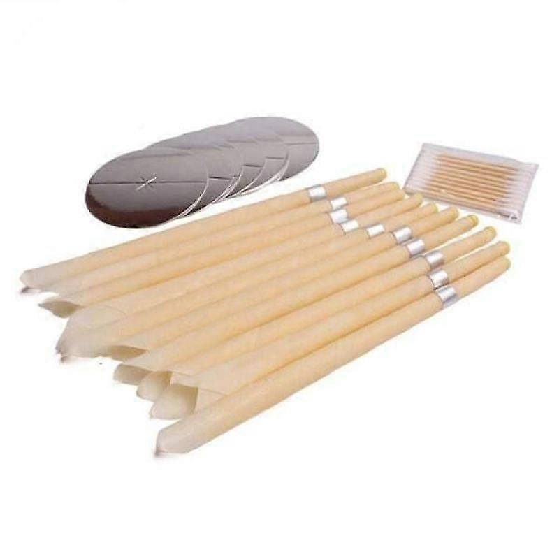 10 pcs Ear Candles - Made from beeswax - Aromatherapy Yellow