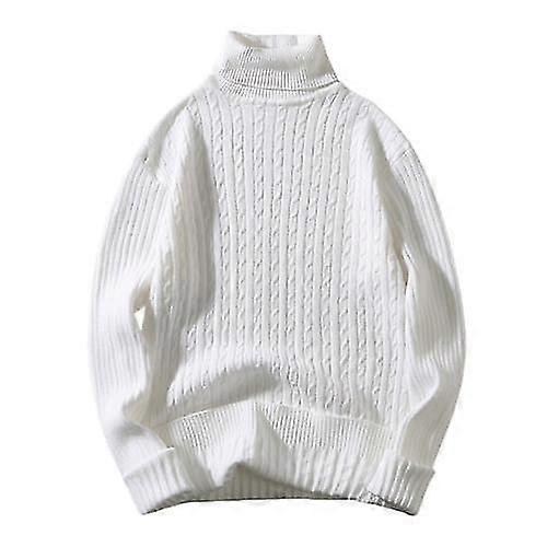 Herbst und Winter Herren Pullover Einfarbiger Casual Bottoming Pullover