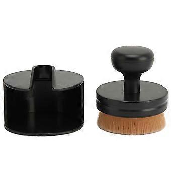 Foundation Make-up Pinsel Flat Top Shed Free Stark greifender tragbarer Make-up-Pinsel mit Schutzhülle