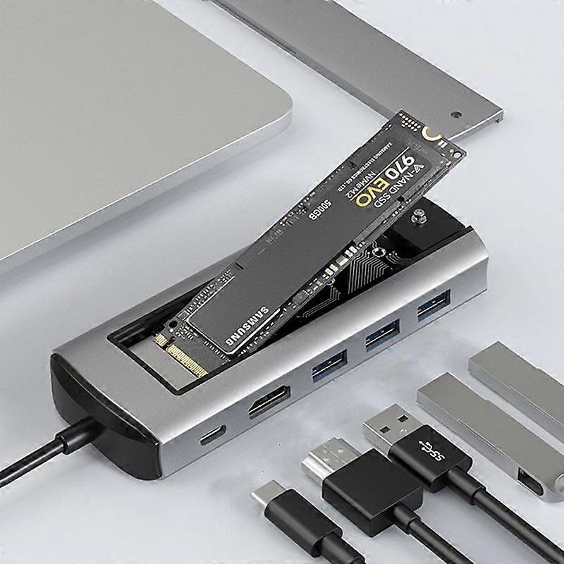 6-in-1 TYPE-C/USB-C SSD Docking Station 6-In-1