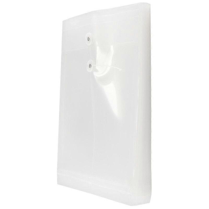 12 Pack Clear Plastic Envelopes Poly Envelopes Expandable Files Document Folders with Button & String Tie Closure A4