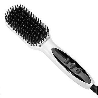 Ionischer Haarglätterkamm, universelle Doppelspannung für weltweite Reisen, glatte Anti-Frizz-Haarergebnisse mit Keramikbeschichtung, Auto-Off-Sicherheit für
