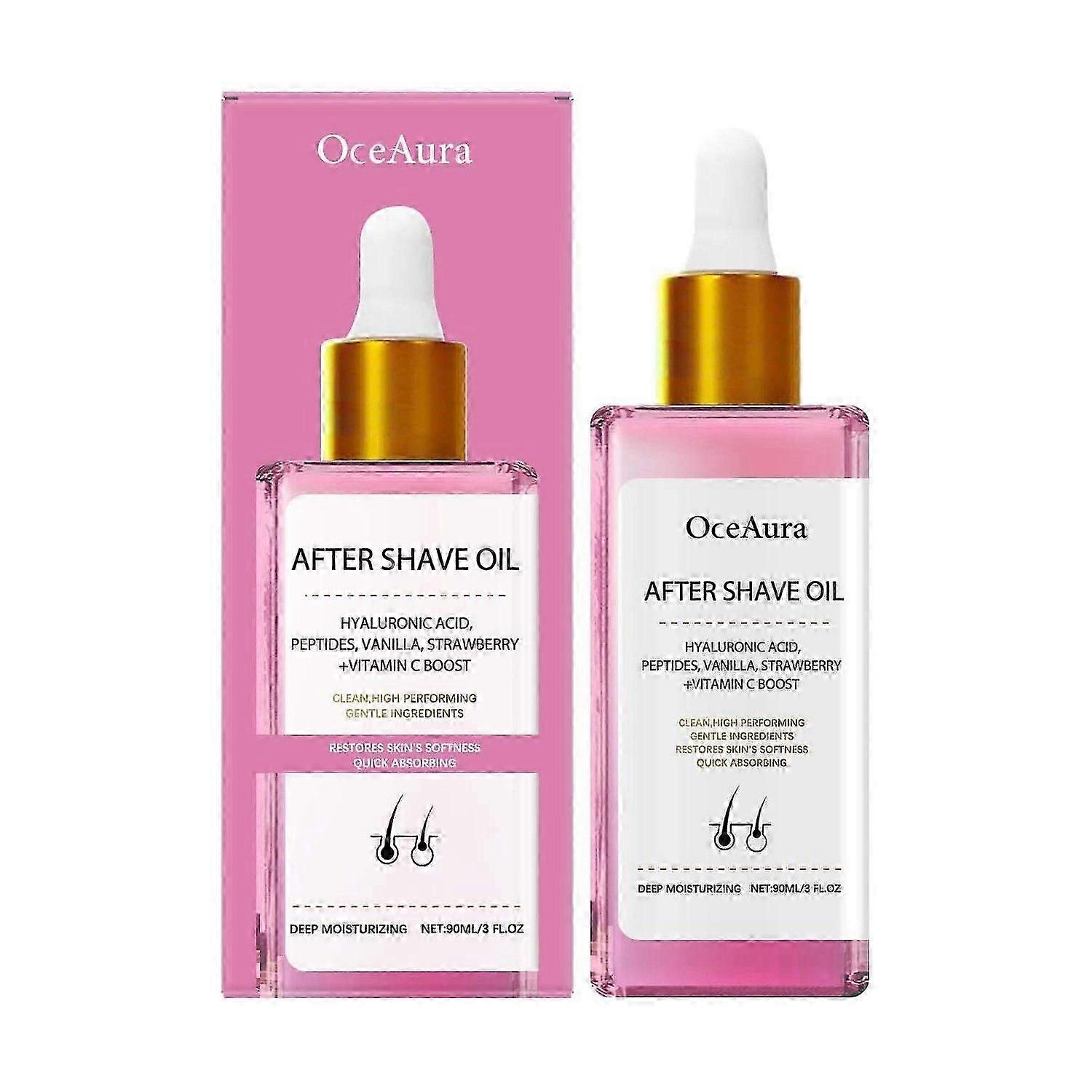 After Shave Oil, Strawberry Vanilla After Shave Oil for Smooth Skin, Soft Serve After Shave Oil, Deeply Hydrating & Moisturizing, Prevent Ingrown Hair