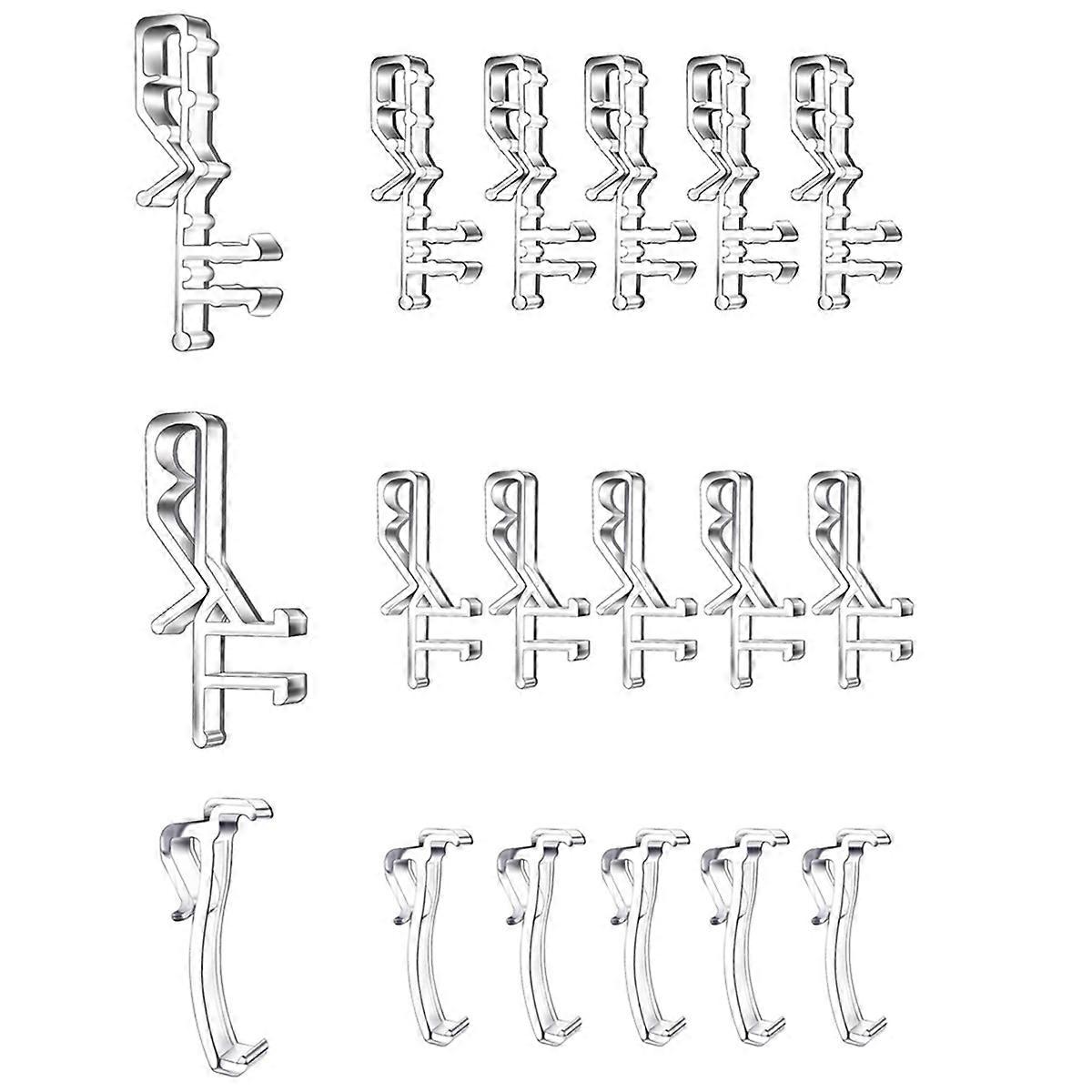 Hidden Channel Valance Clips, 1-7/8inch Clear Plastic Blinds Clips