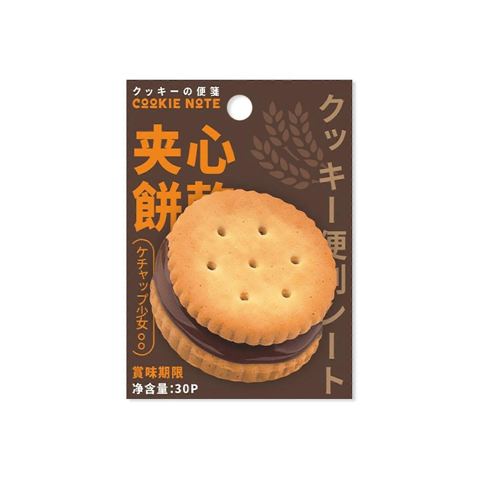 Biscuit Cookie Shape Notes Paper 30Sheets Adheive Notes Paper Pocket Notepads Pocket Notes Pad for Journaling Noting