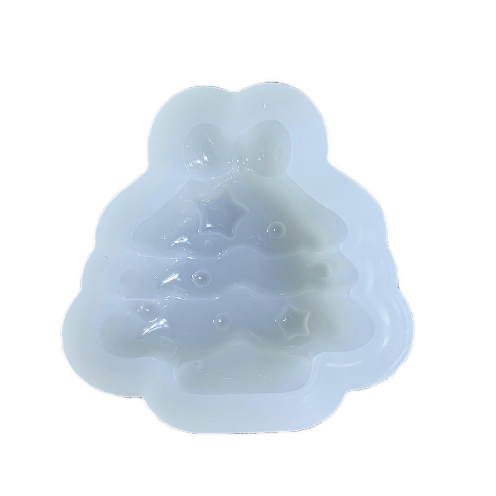 DIY Christmas Silicone Mold Adorable Reindeer and Christmas Tree Accessories Crafting Mould Durable Ornament Resin Mould