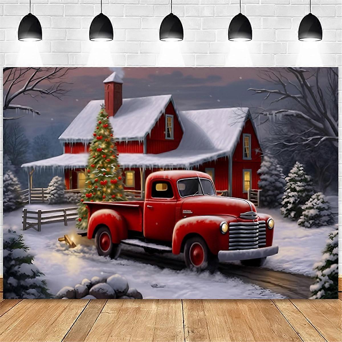 Red Truck Children Photo Studio Photography Background Cloth,C