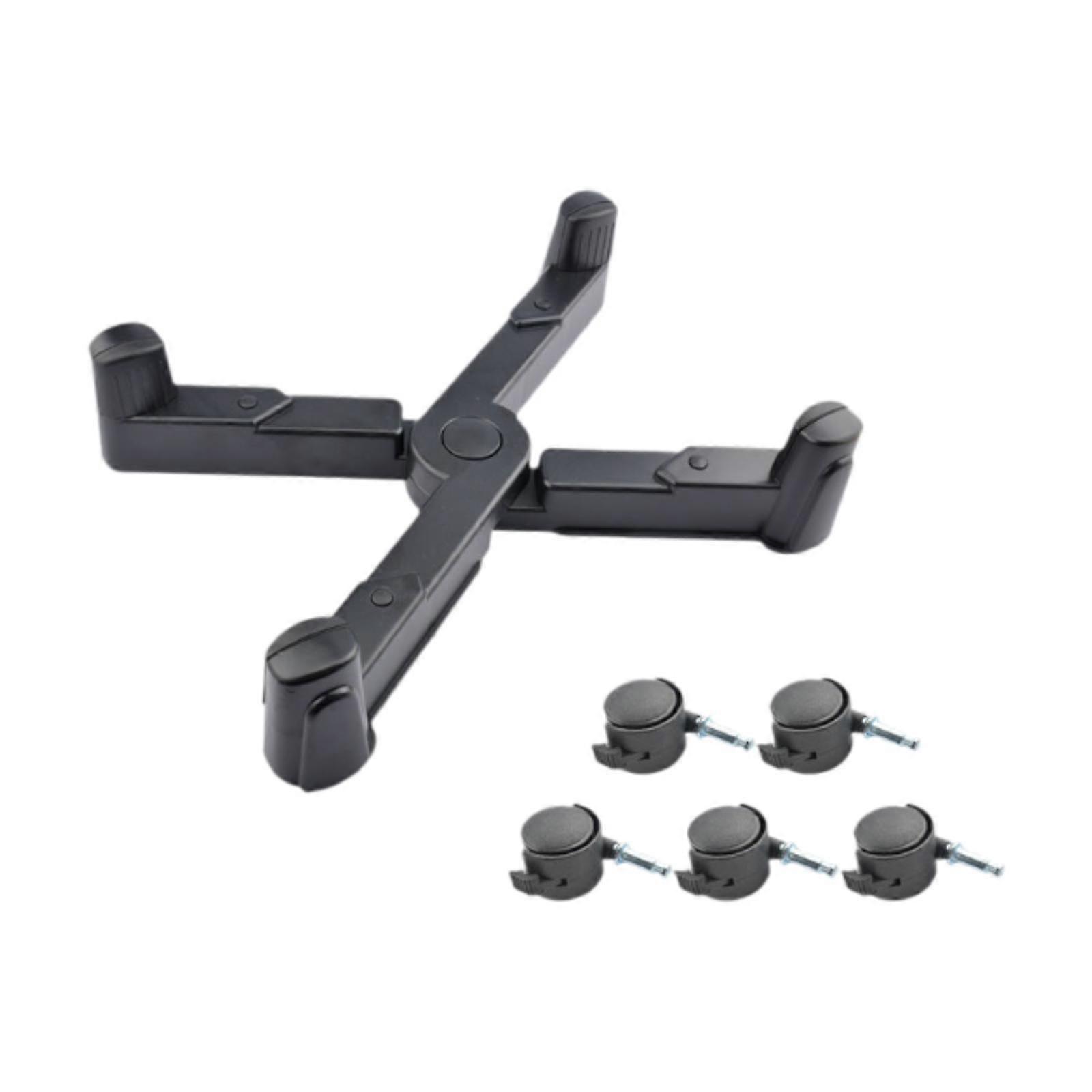 Mobile CPU Stand Computer Host Bracket Adjustable with Caster PC Case Support