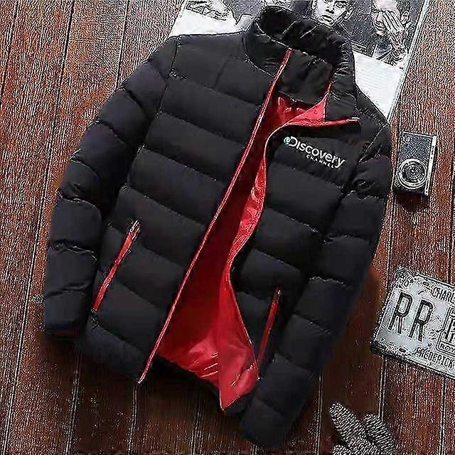 Nova Jaqueta de Inverno do Discovery Channel Jaqueta de Moda Masculina Stand Collar Masculino Parker Jaqueta Masculina com zíper acolchoado Jaqueta Masculina