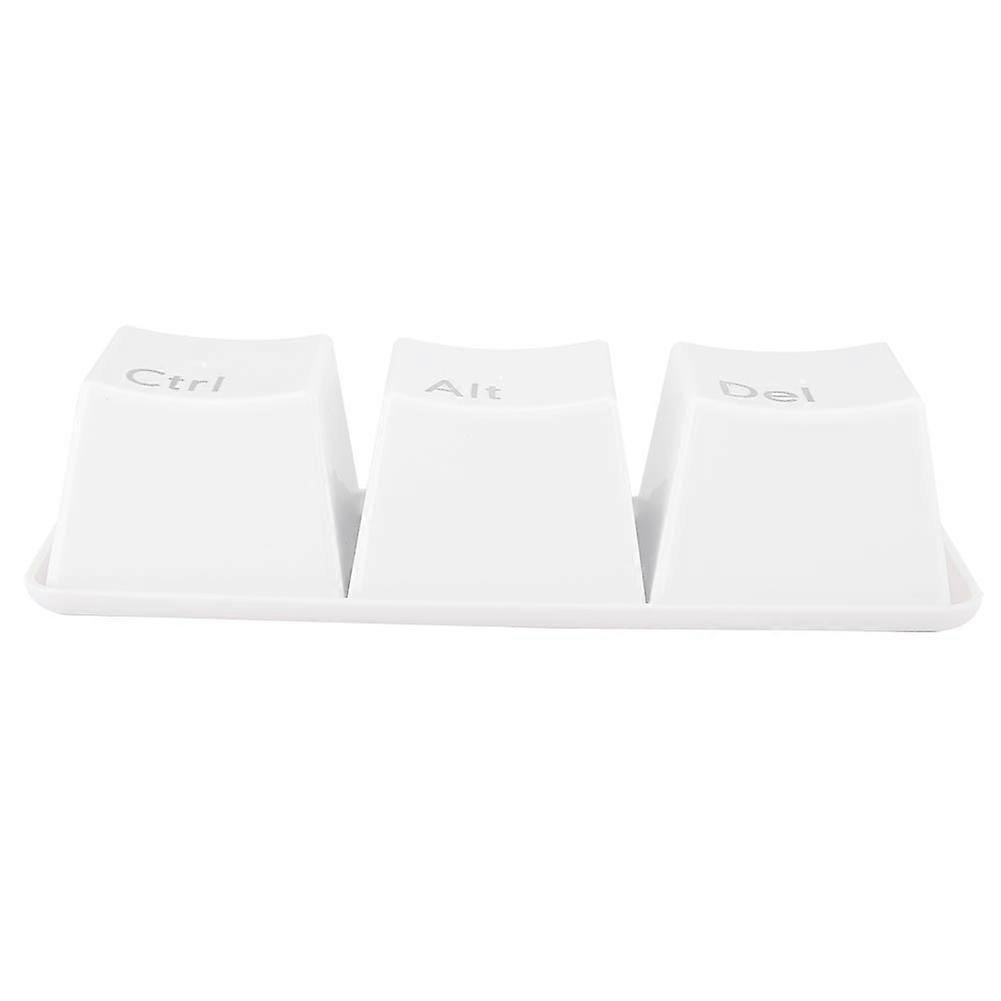 Innovative Keyboard Button Shape Cute Water Cup Drinking Cup Set with Tray for Home Use White
