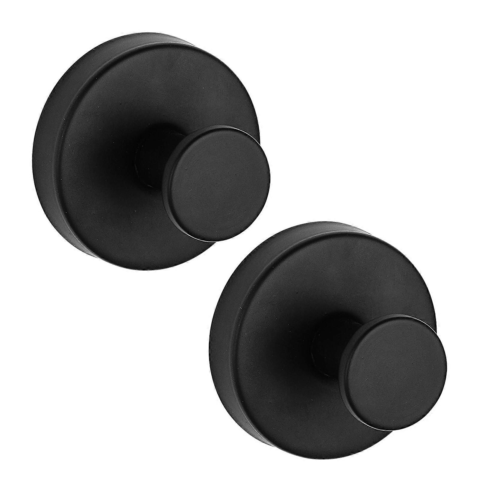 2 Hooks Towel Hooks Matte Black for Bathroom