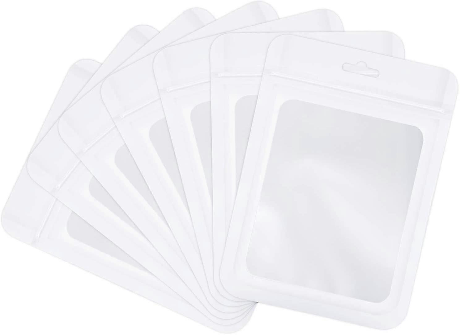 100 stuks Mylar Tas Herbruikbare Lek-proof Seal Sieraden Tas (6x10cm, Zwart) (4-d-1)