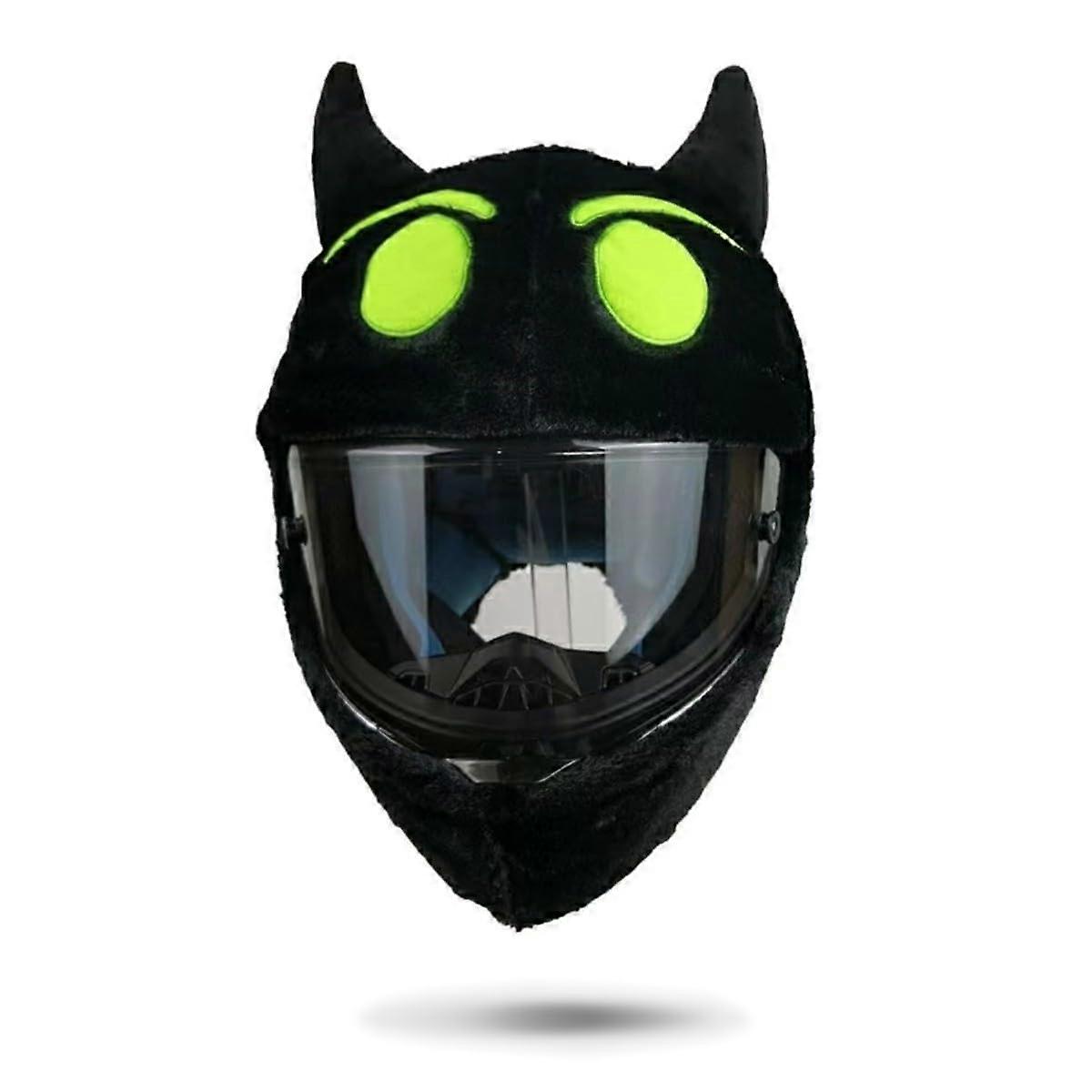 Full Face Motorcycle Helmet Cover Easy To Install Dust Cap Plush Cartoon Set For Christmas Hats One Size