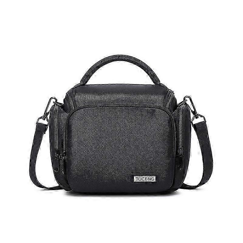 カメラショルダーバッグ、調節可能なショルダーストラップ付き防水カメラケース、ポータブルカメラケース、ニコン、キヤノン、ソニーなどに対応(ブラック)x
