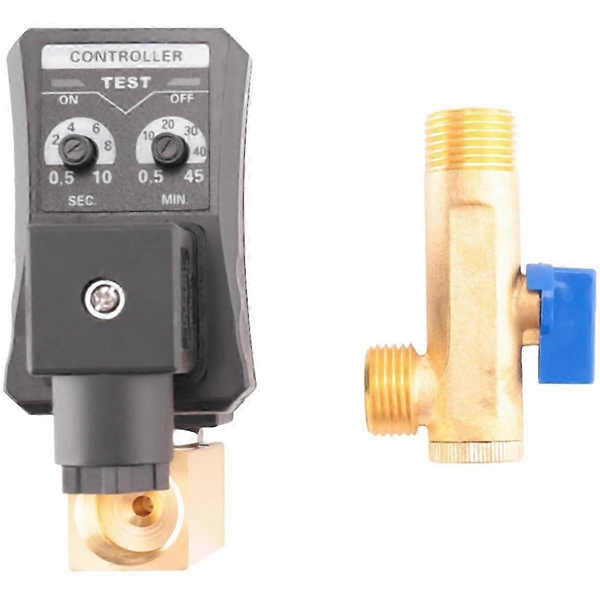 Valvola di scarico temporizzata automatica 230V per condensa compressore d'aria, G1/2 DN15