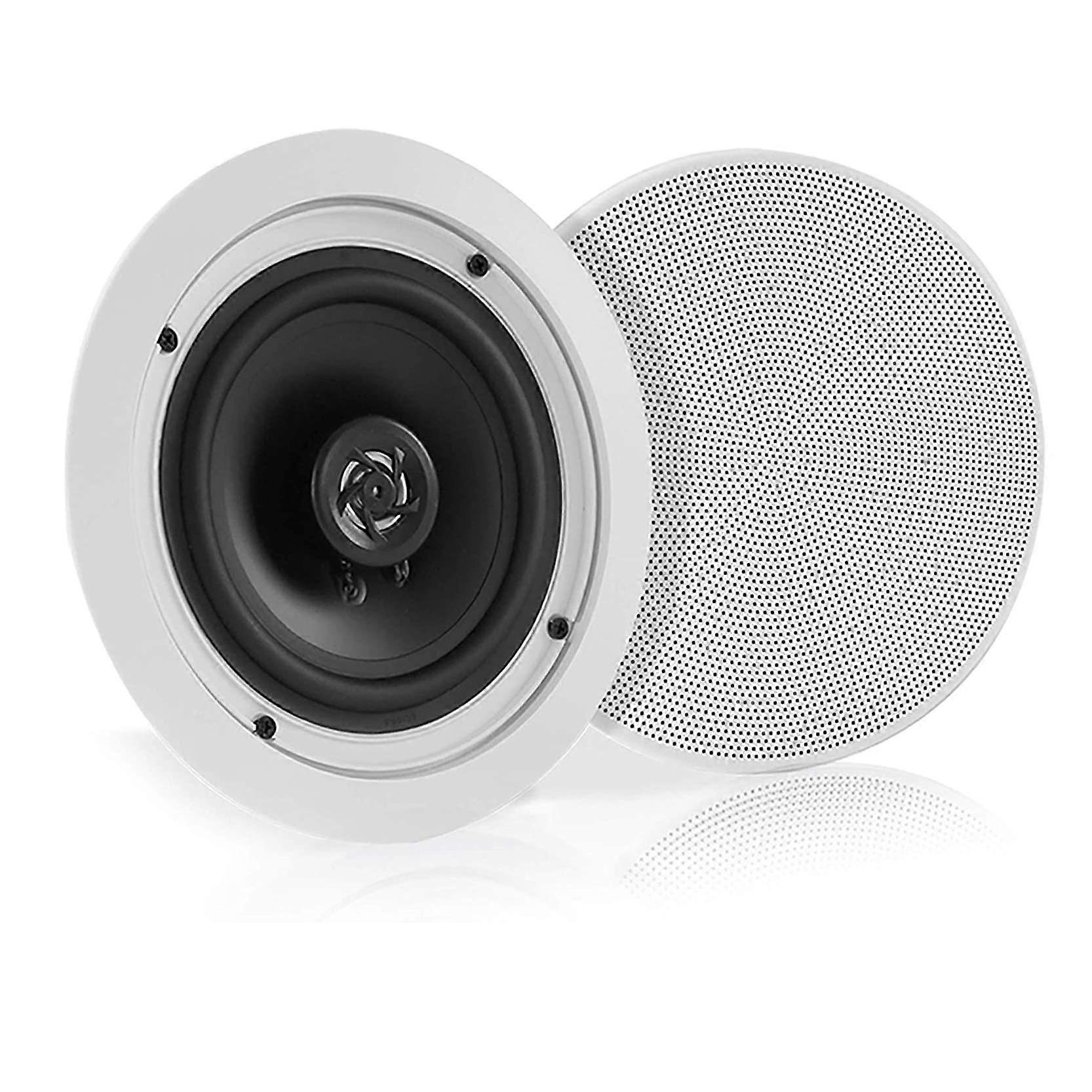 5.25' Pair Bluetooth Flush Mount In-wall In-ceiling 2-Way Speaker System Quick Connections