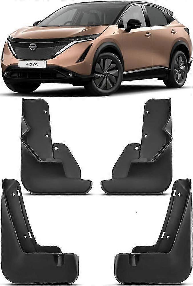 Front & Rear Molded Splash Guards Mud Flaps For 2020-2024 Nissan ARIYA