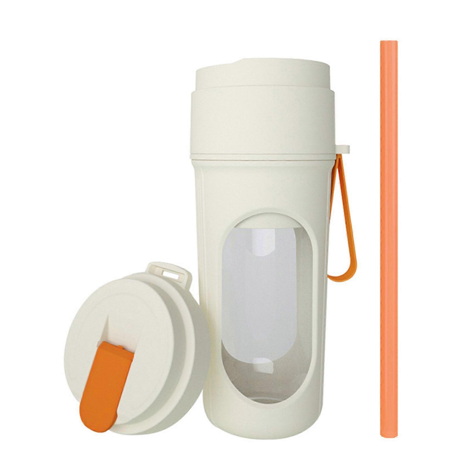 Large Capacity 450ml Portable Fruit Blender USB Rechargeable High Speed Motor Juicer for Smoothie and Protein Shakes  Fresh orange