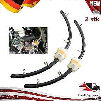 2x 6mm Benzinfilter Kraftstofffilter Schlauch +Schellen Motorrad Roller ATV Quad
