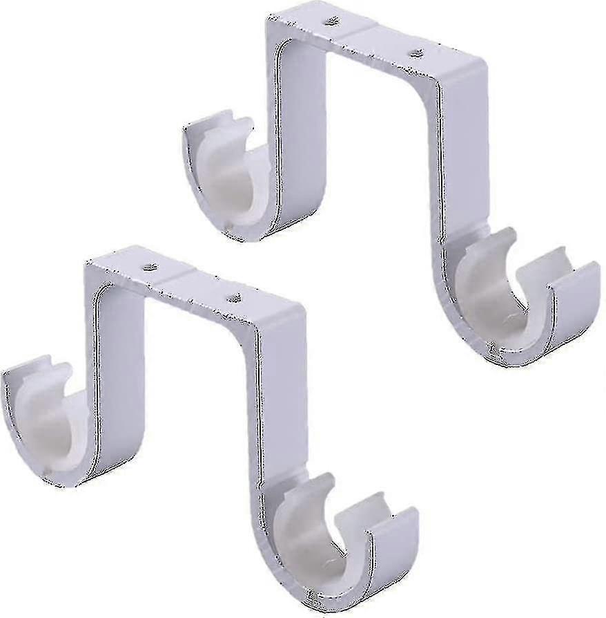 2 Ceiling Bracket White Bracket Double Curtain Rod Bracket Aluminum Curtain Rod Bracket