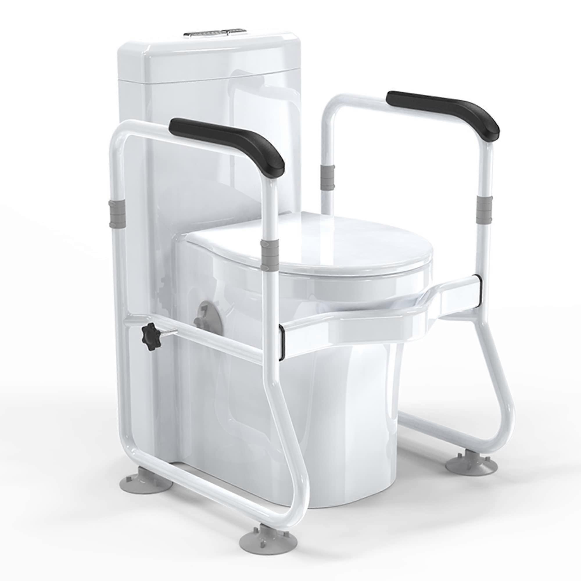 Toilet Safety Frame Rails, Stability Bathroom Handrails for Elderly, Height Width Adjustable