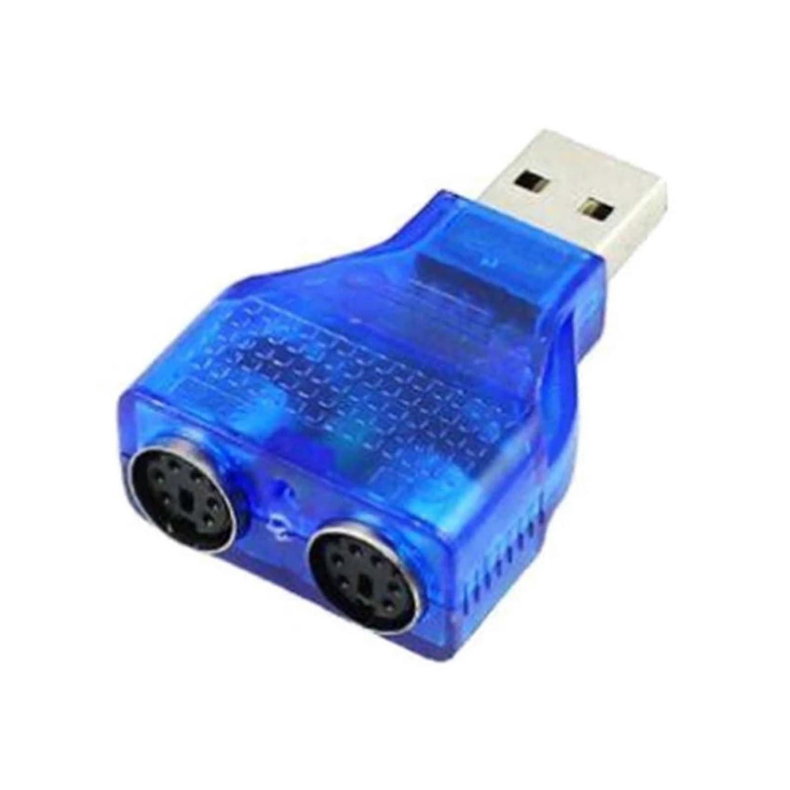 Slim USB 2.0 to PS/2 Adapter Dongle For PS/2 Keyboard On USB Port Computers E65C