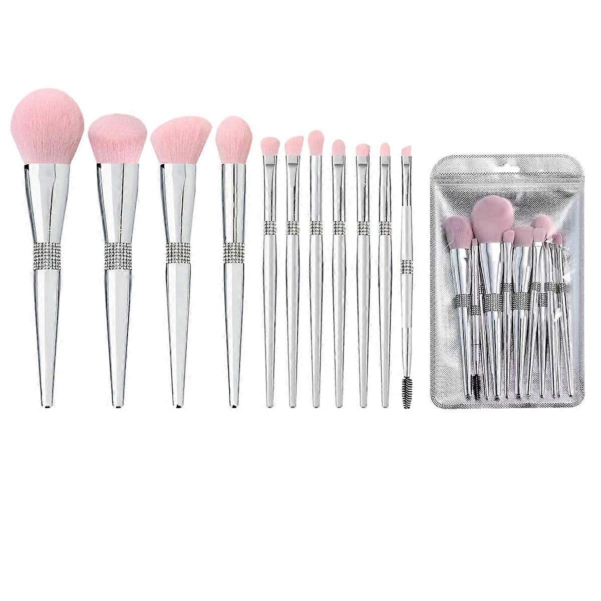 11 Pcs Glitter Makeup Brushes Set