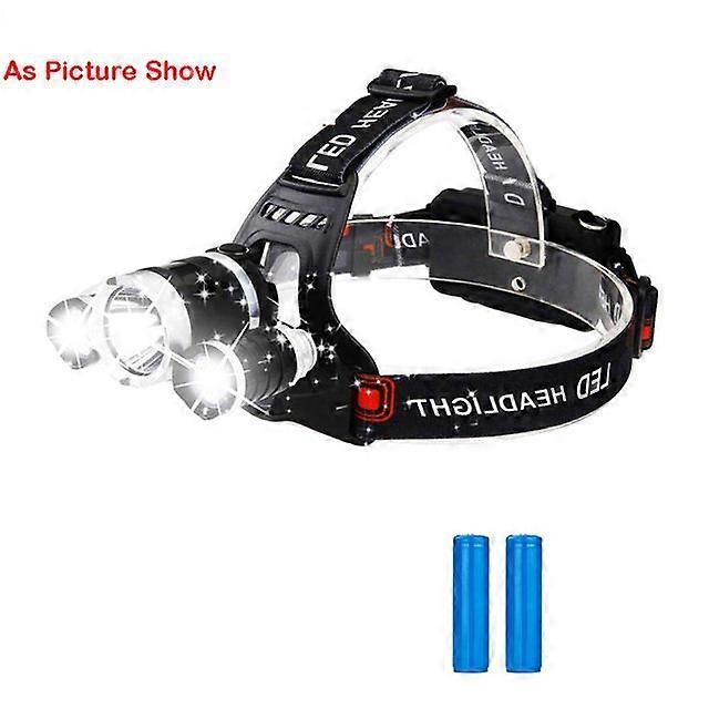 Zk20 Waterproof Led Headlamp 8000 Lumens Torch Light For Camping Hiking Fishing