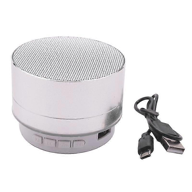 Wireless Mini Super Bass Bluetooth Music Speaker For Tablet Silver Grey