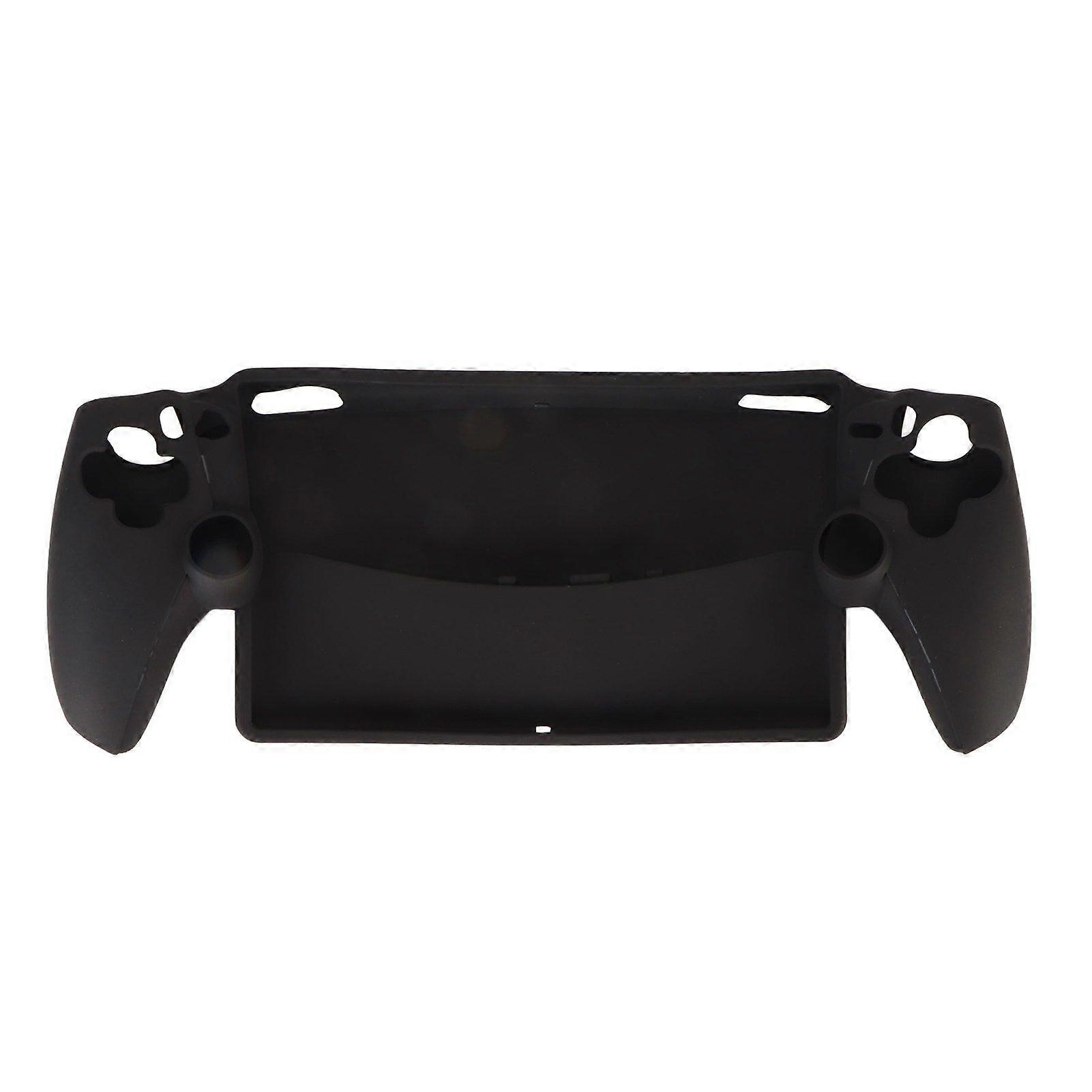 Game Remote Player Case Shock Absorbing Fingerprint Proof Handheld Game Console Protective Cover for PS5 Portal Black