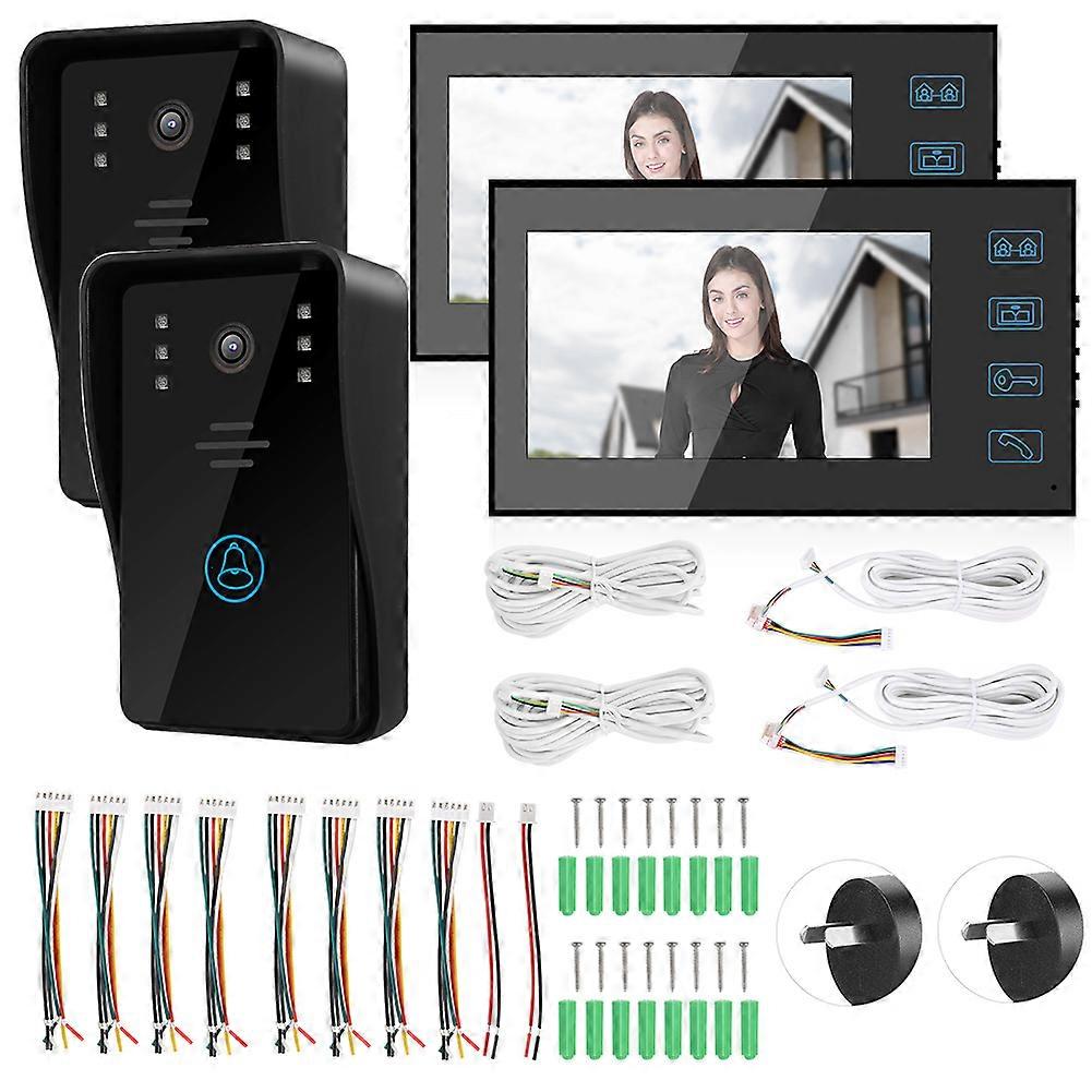 7" Touch Doorbell with Night Vision - 25 Chimes, Intercom, Adjustable Display Settings