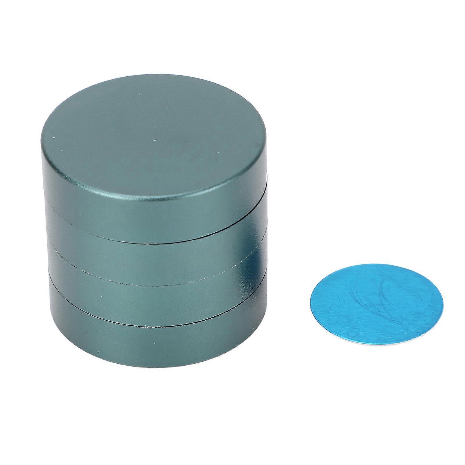 4 Layer Billiard Chalk Case Portable Aluminum Round Pool Cue Chalk Holder Universal Black Green
